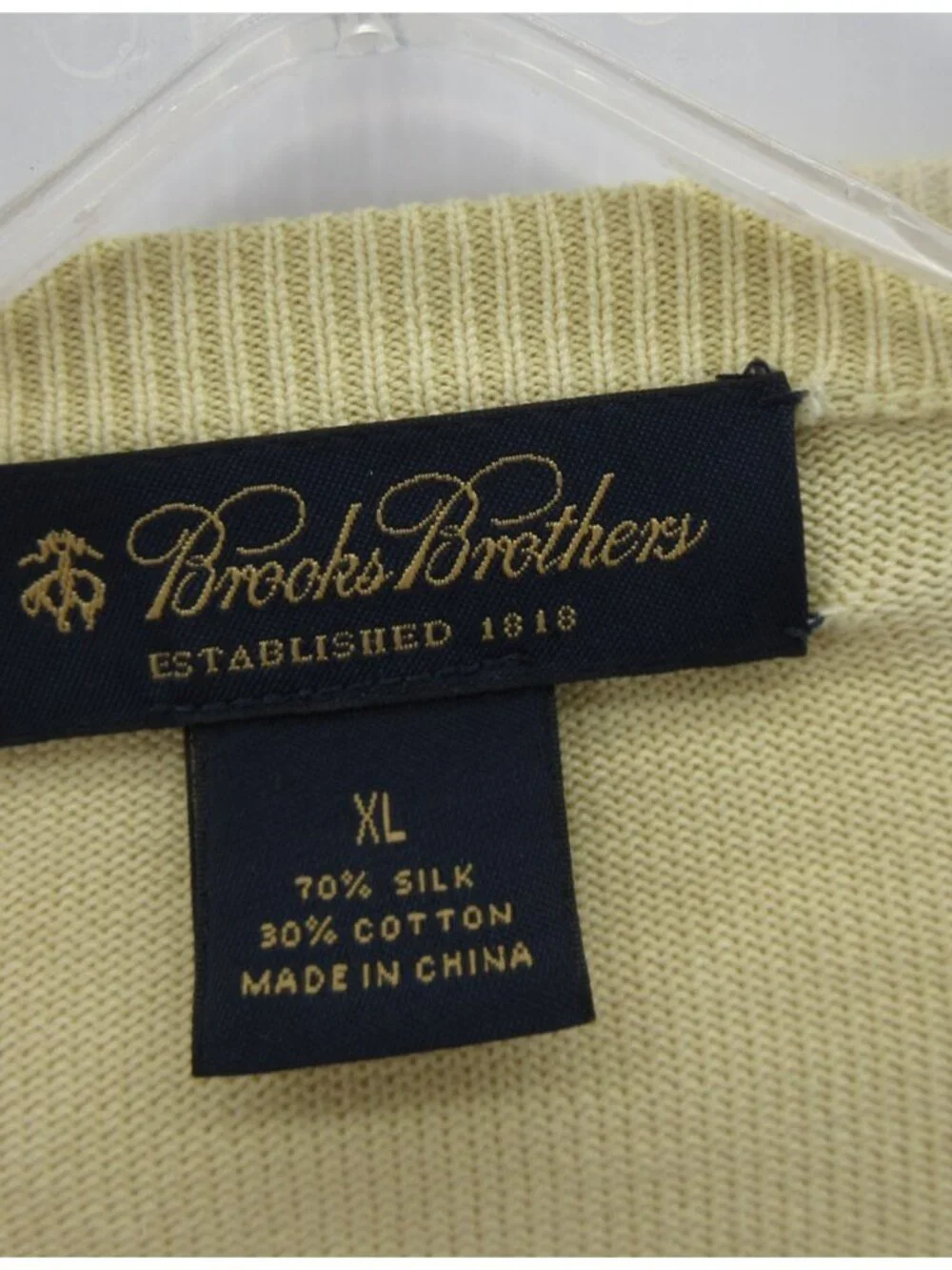Brooks Brothers Sweater XL Silk Blend Pullover Preppy Classic Knit *